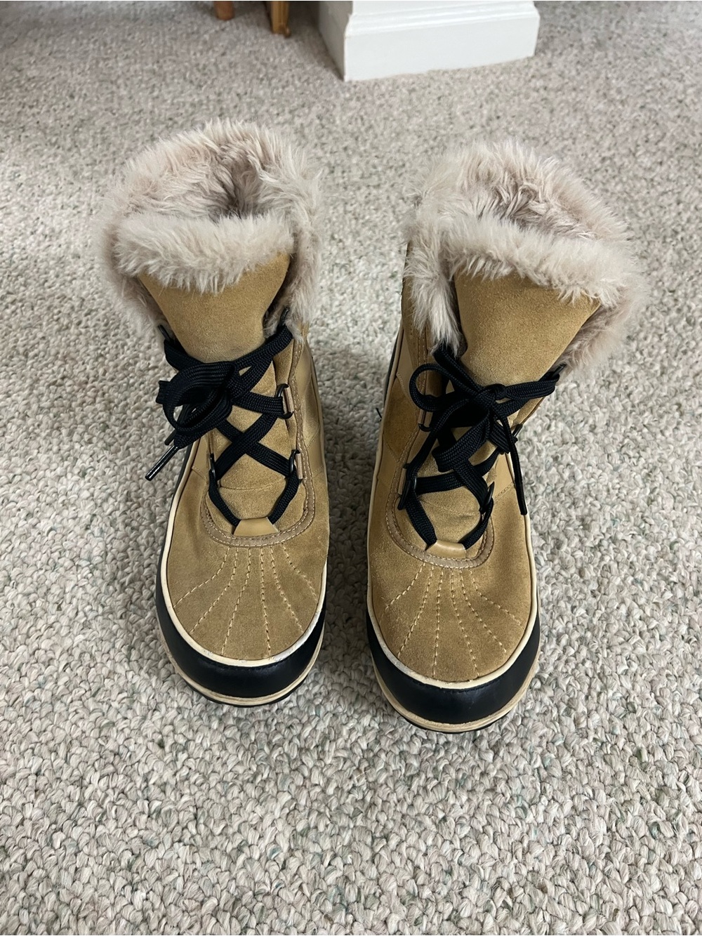 Sorel Cream Faux-Fur Lined Winter Boot